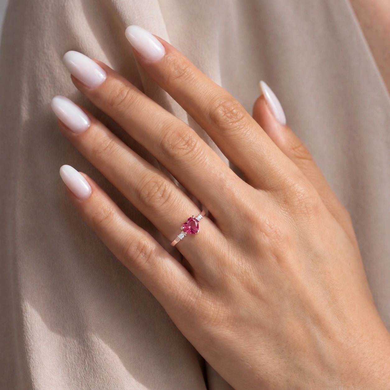 Rose Gold Diamond & Pink Topaz — Viola