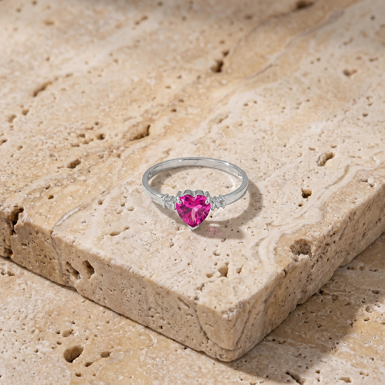 White Gold Diamond & Pink Topaz — Viola