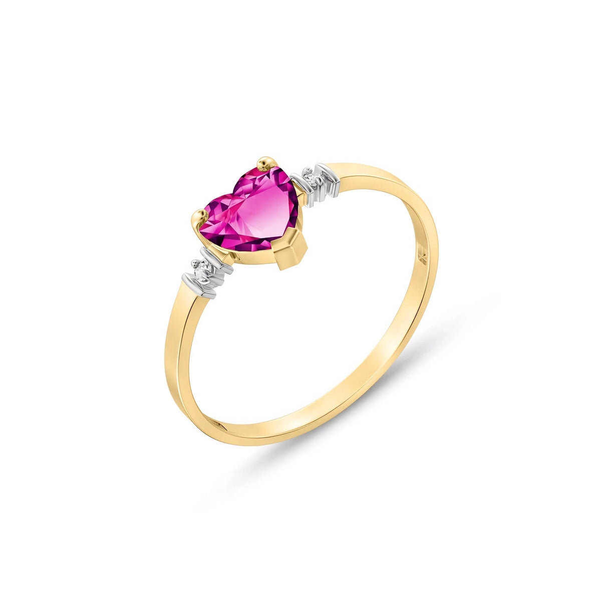 Yellow Gold Diamond & Pink Topaz — Viola