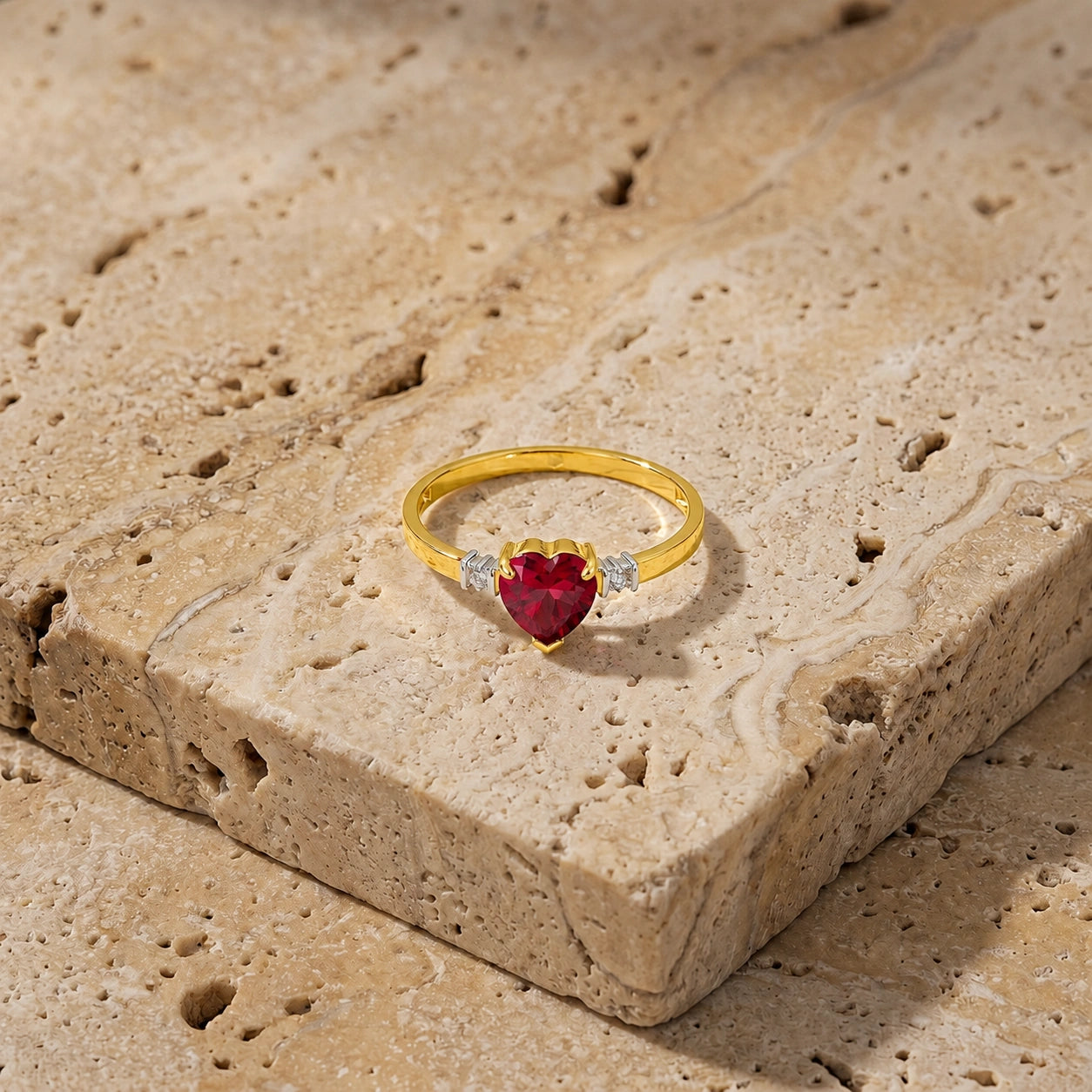 Yellow Gold Diamond & Ruby — Viola