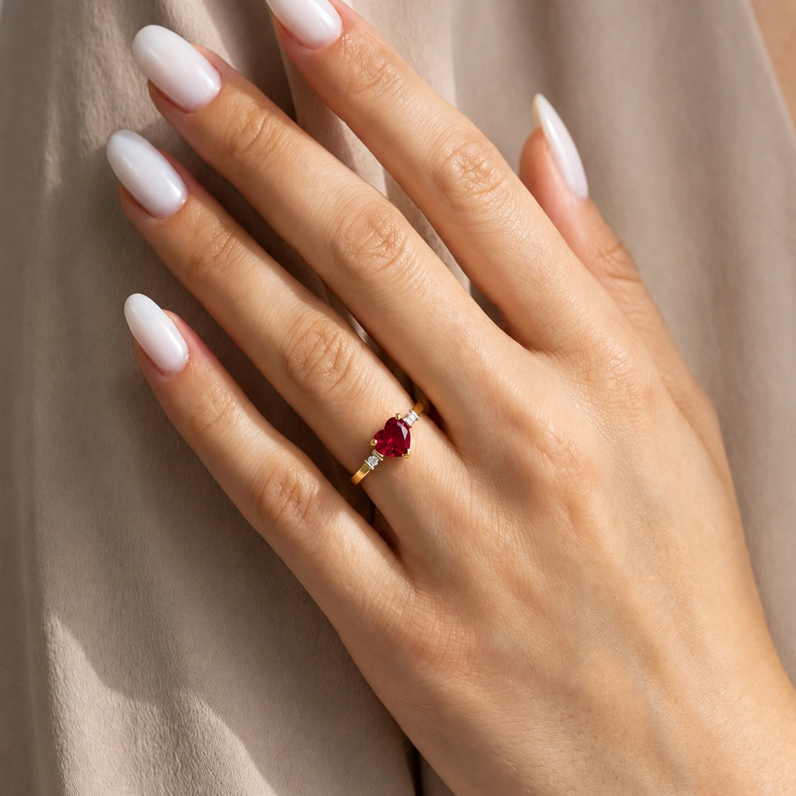 Yellow Gold Diamond & Ruby — Viola