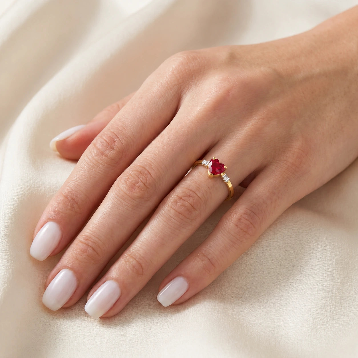Yellow Gold Diamond & Ruby — Viola