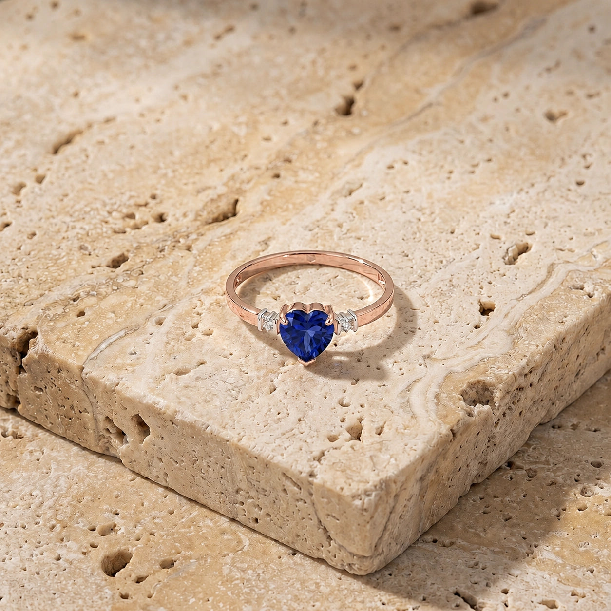 Rose Gold Diamond & Sapphire — Viola