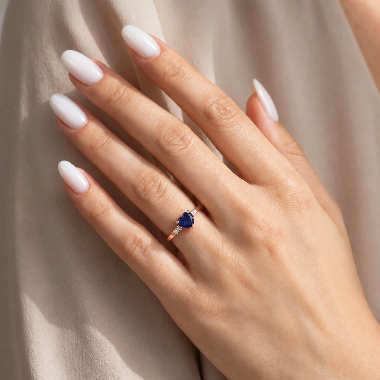 Rose Gold Diamond & Sapphire — Viola