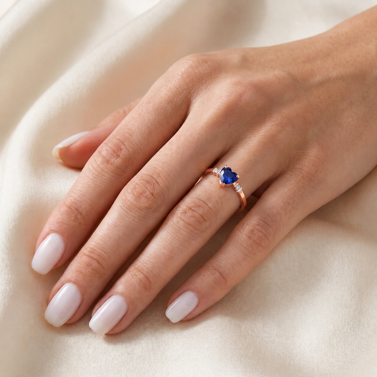 Rose Gold Diamond & Sapphire — Viola