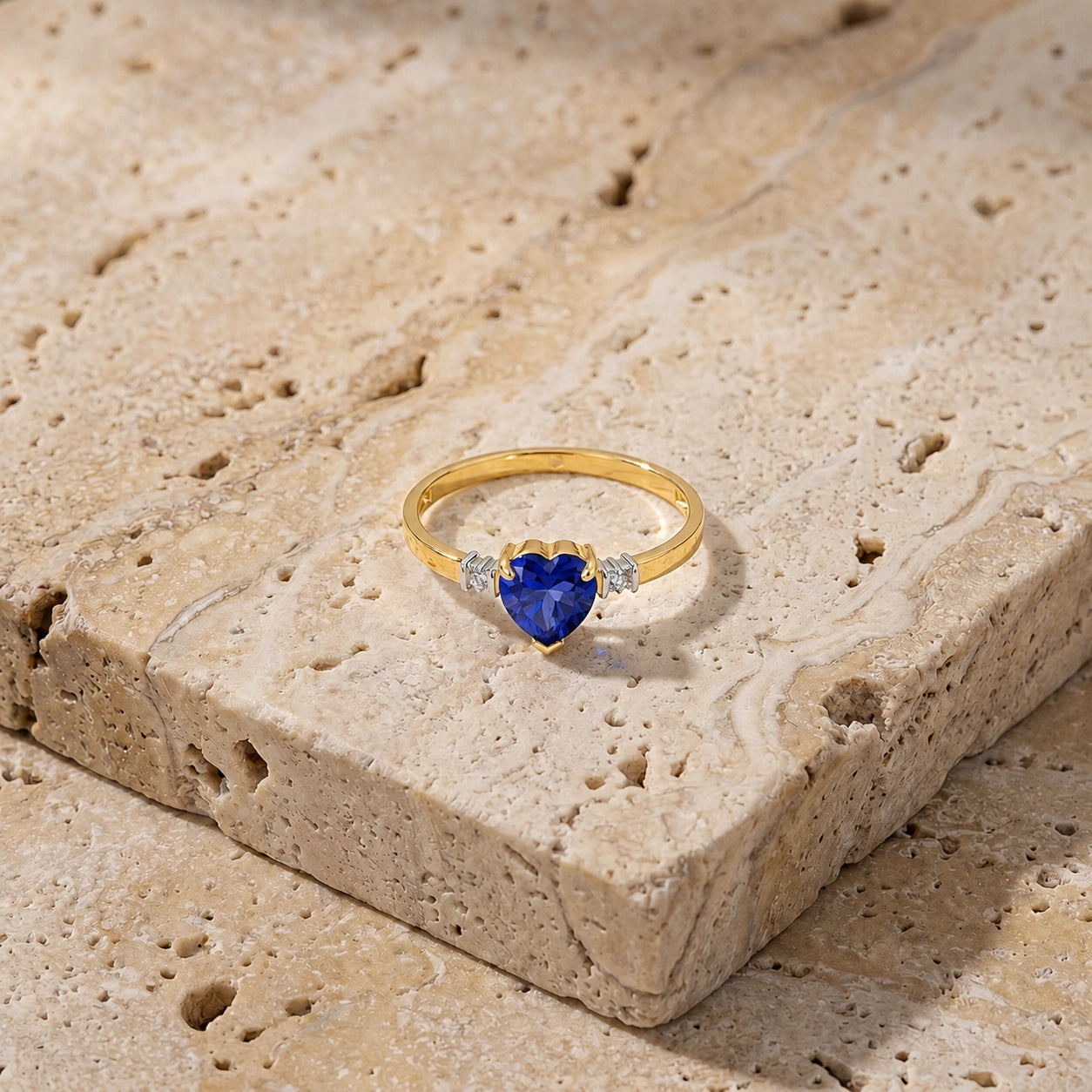 Yellow Gold Diamond & Sapphire — Viola