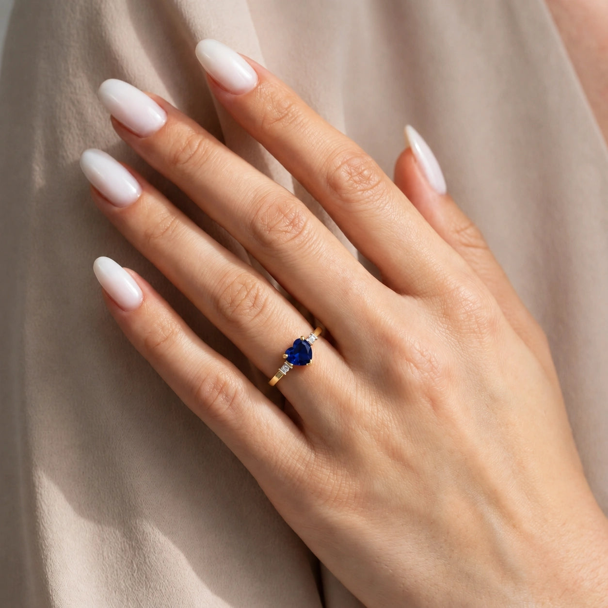 Yellow Gold Diamond & Sapphire — Viola