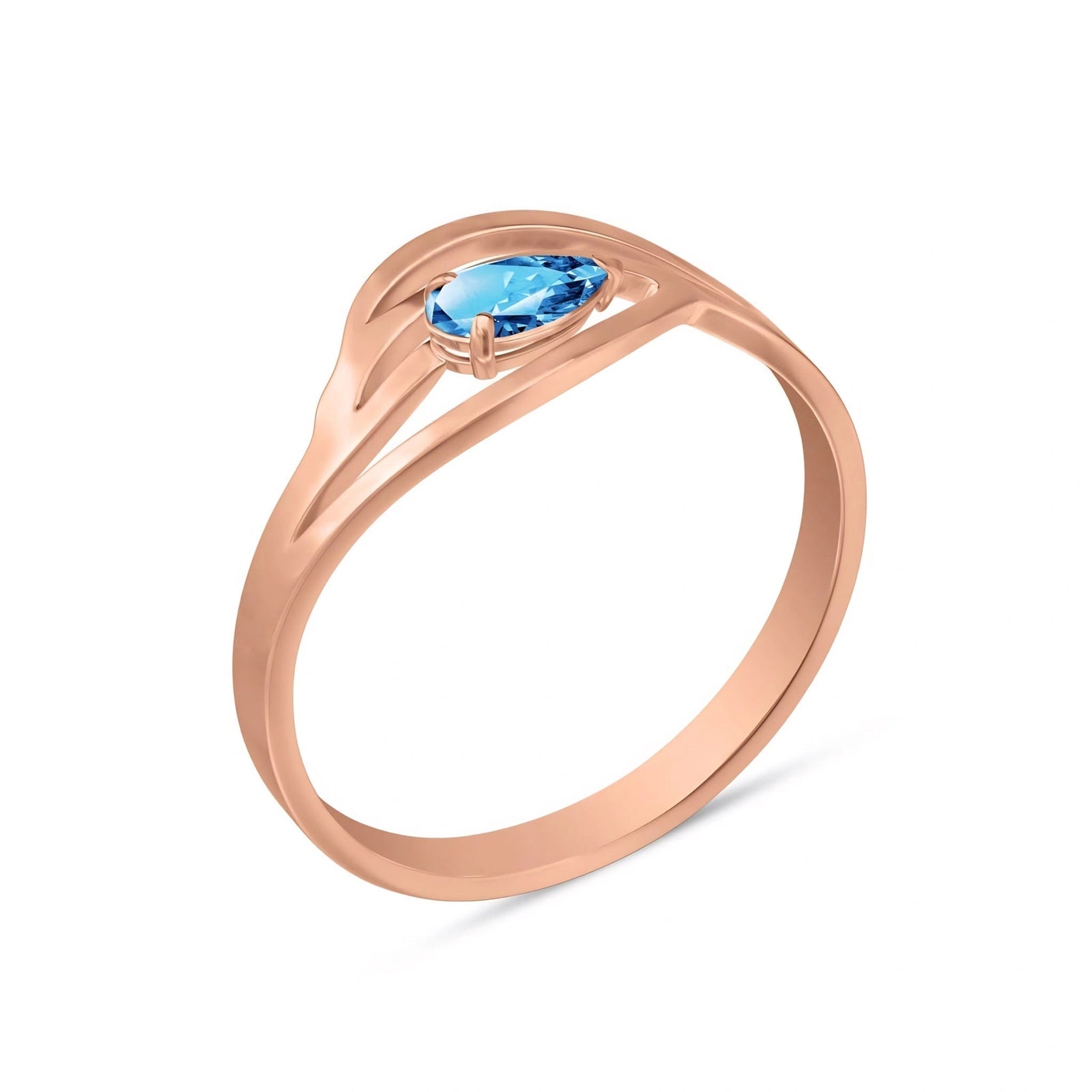 Rose Gold Blue Topaz — Violante