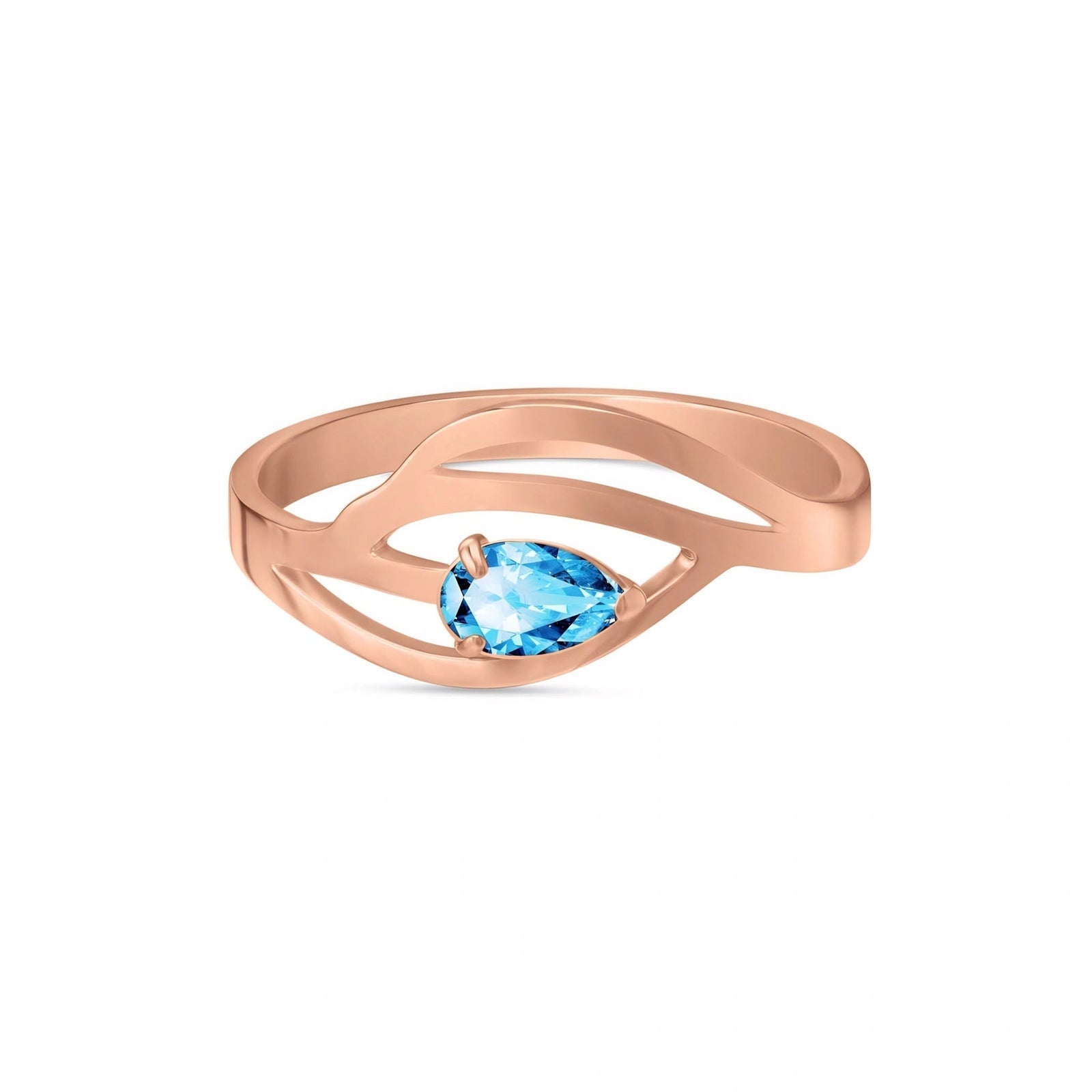 Rose Gold Blue Topaz — Violante