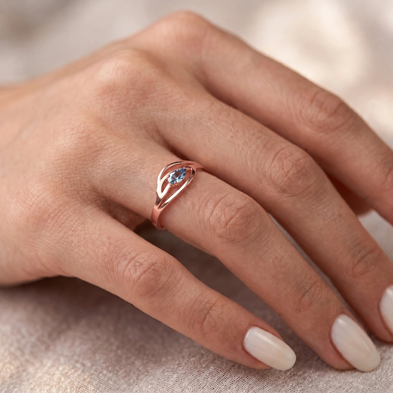 Rose Gold Blue Topaz — Violante