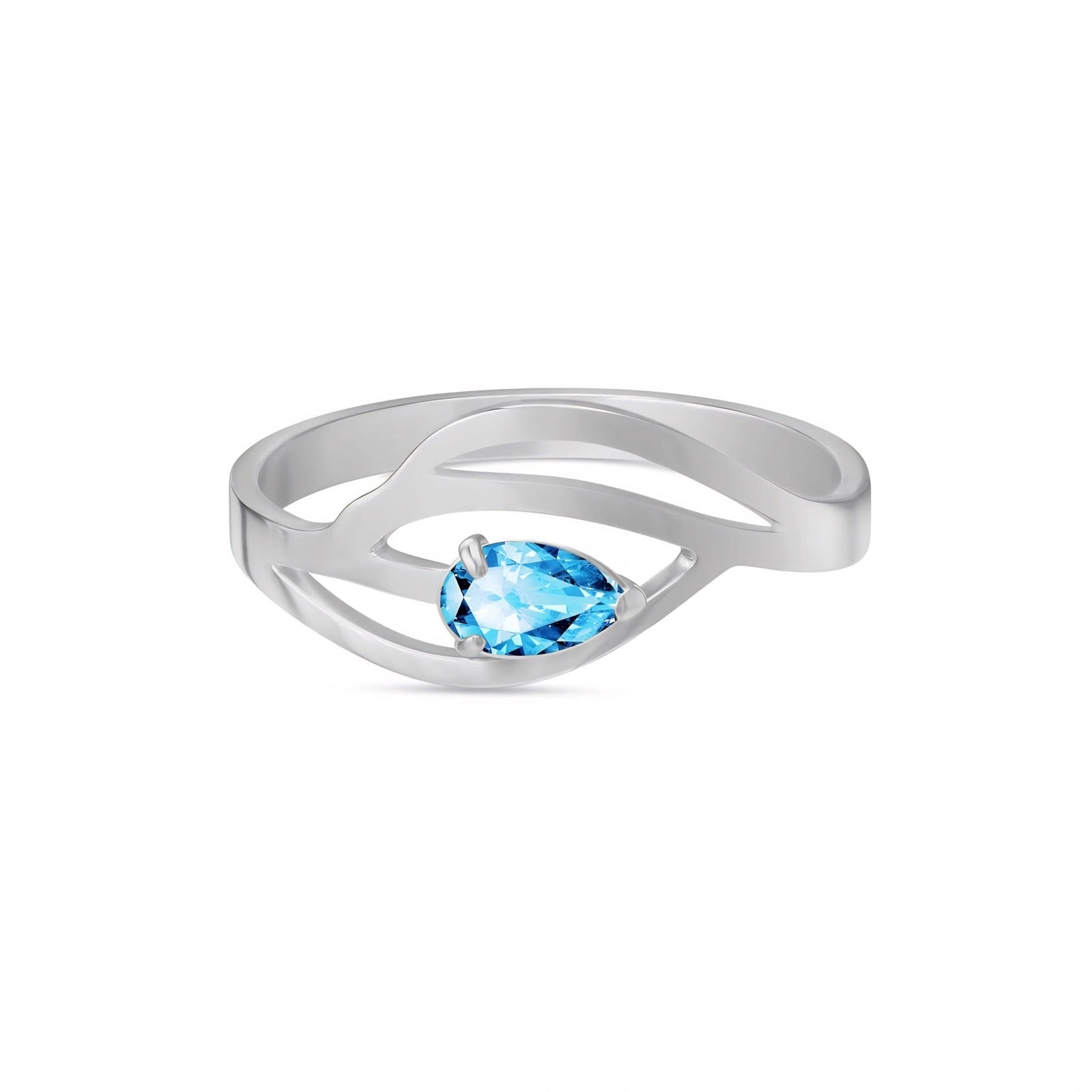 White Gold Blue Topaz — Violante