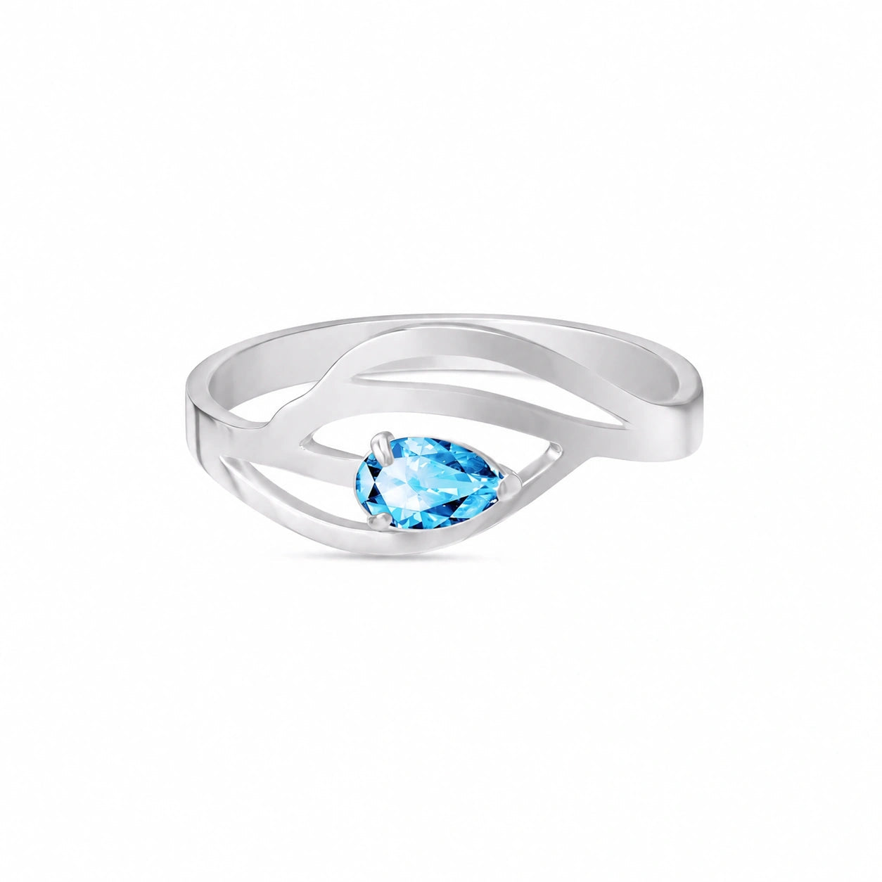 White Gold Blue Topaz — Violante
