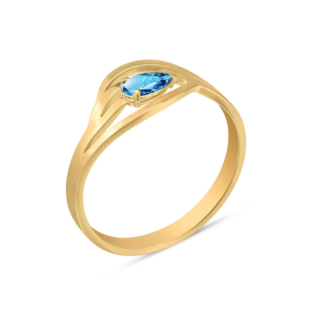 Yellow Gold Blue Topaz — Violante