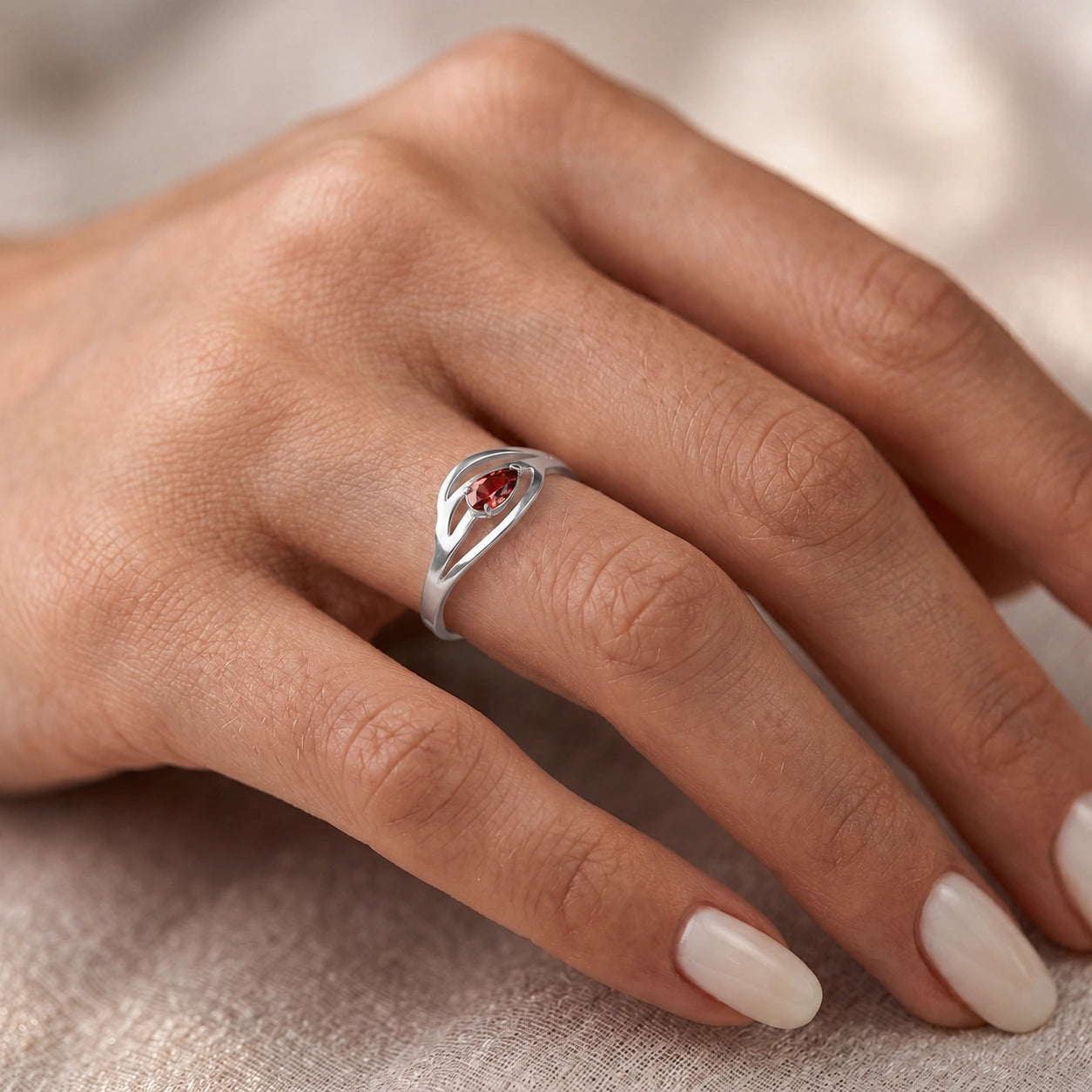 White Gold Garnet — Violante