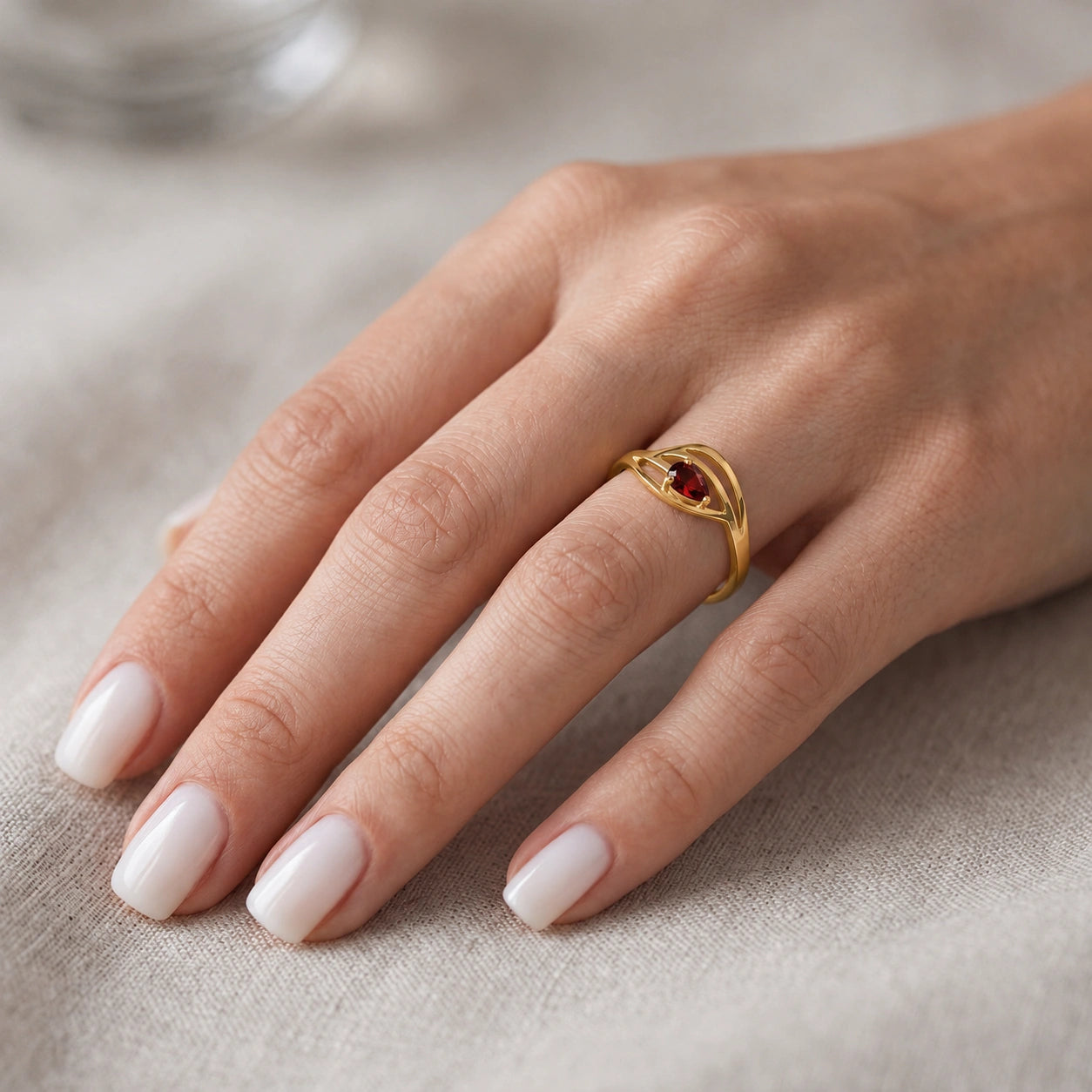 Yellow Gold Garnet — Violante
