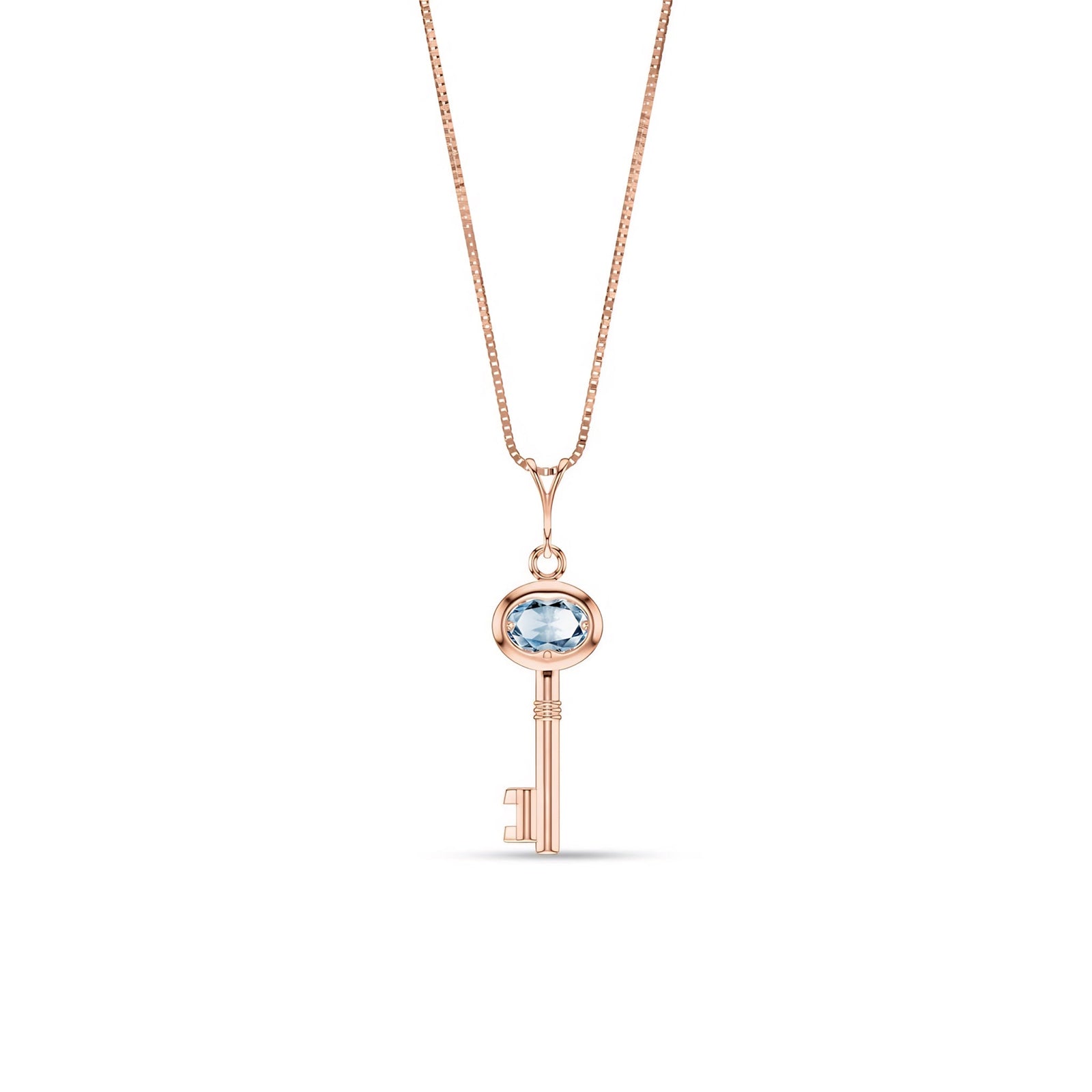 Rose Gold Pendant Necklace Peridot 10K — Marcella