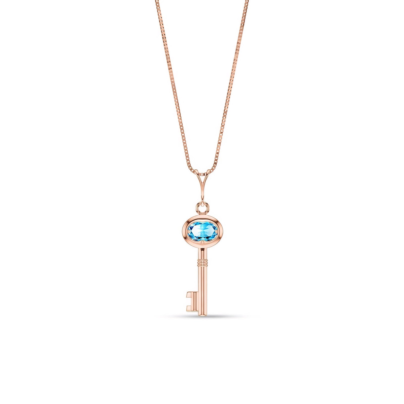 Rose Gold Pendant Necklace Citrine 10K — Marcella