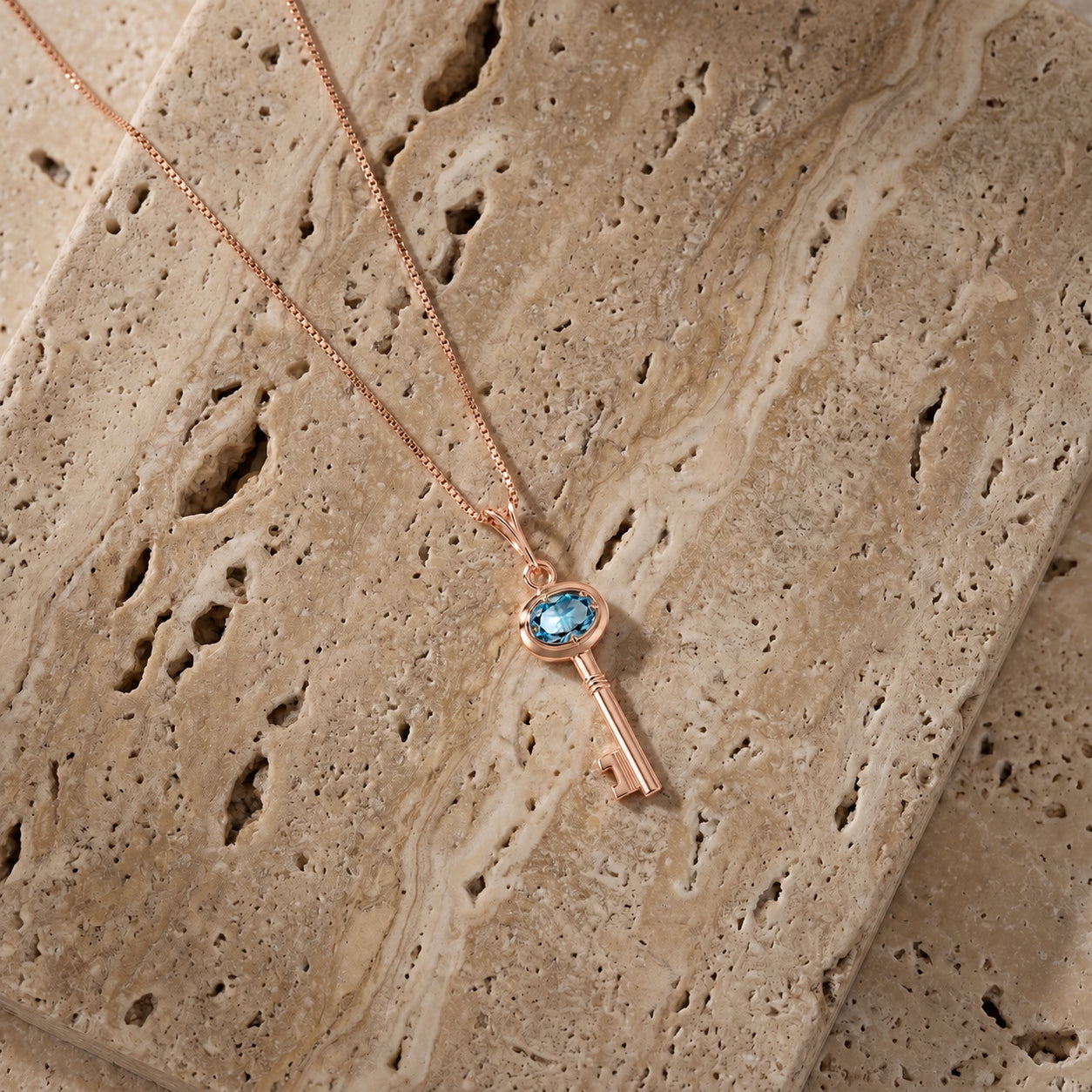 Rose Gold Pendant Necklace Citrine 10K — Marcella