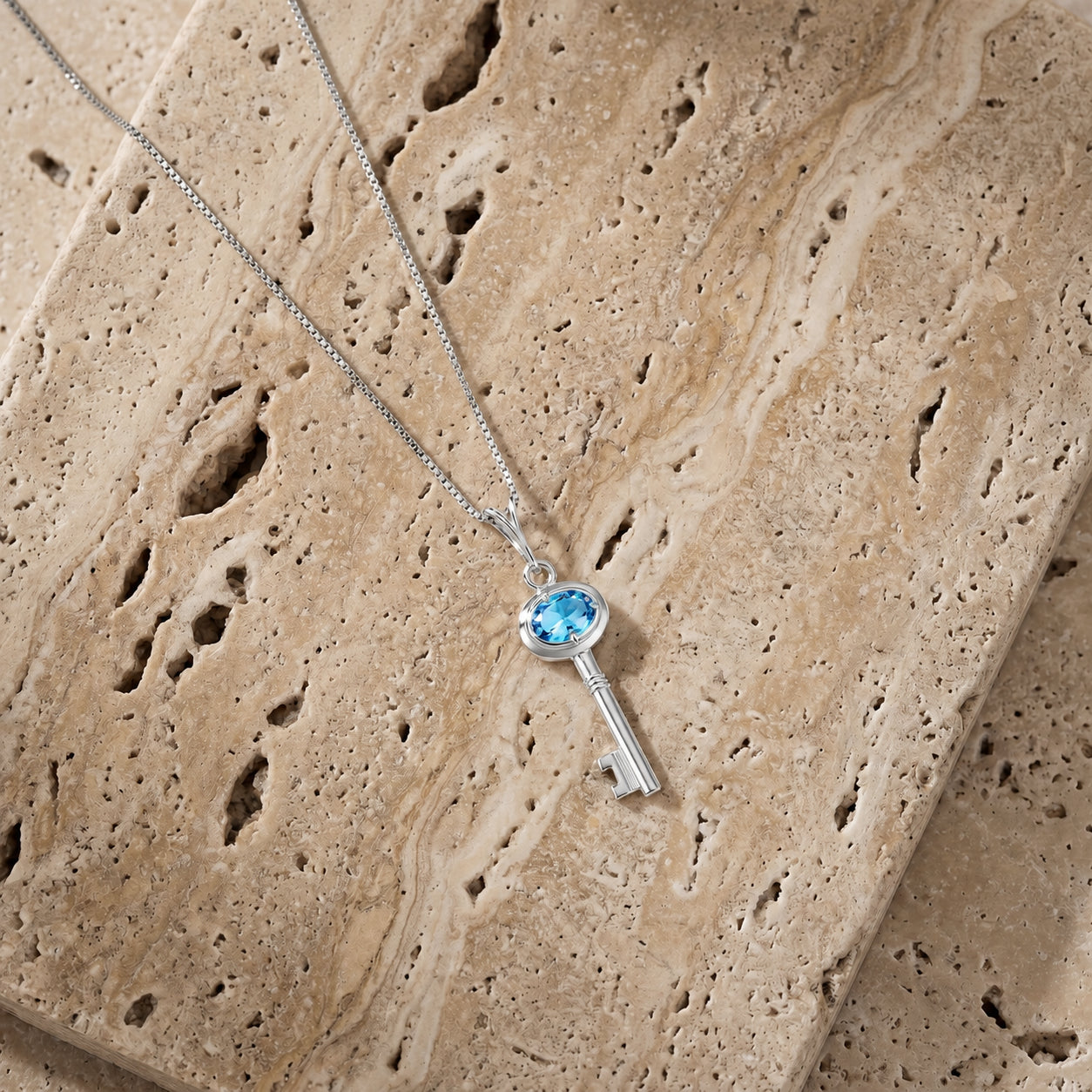 White Gold Pendant Necklace Citrine 10K — Marcella