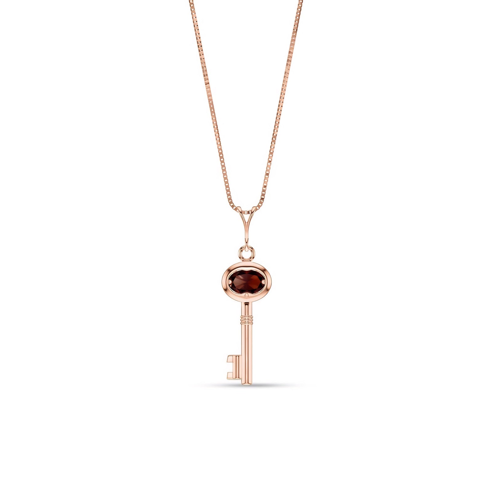 Rose Gold Pendant Necklace Amethyst 10K — Marcella