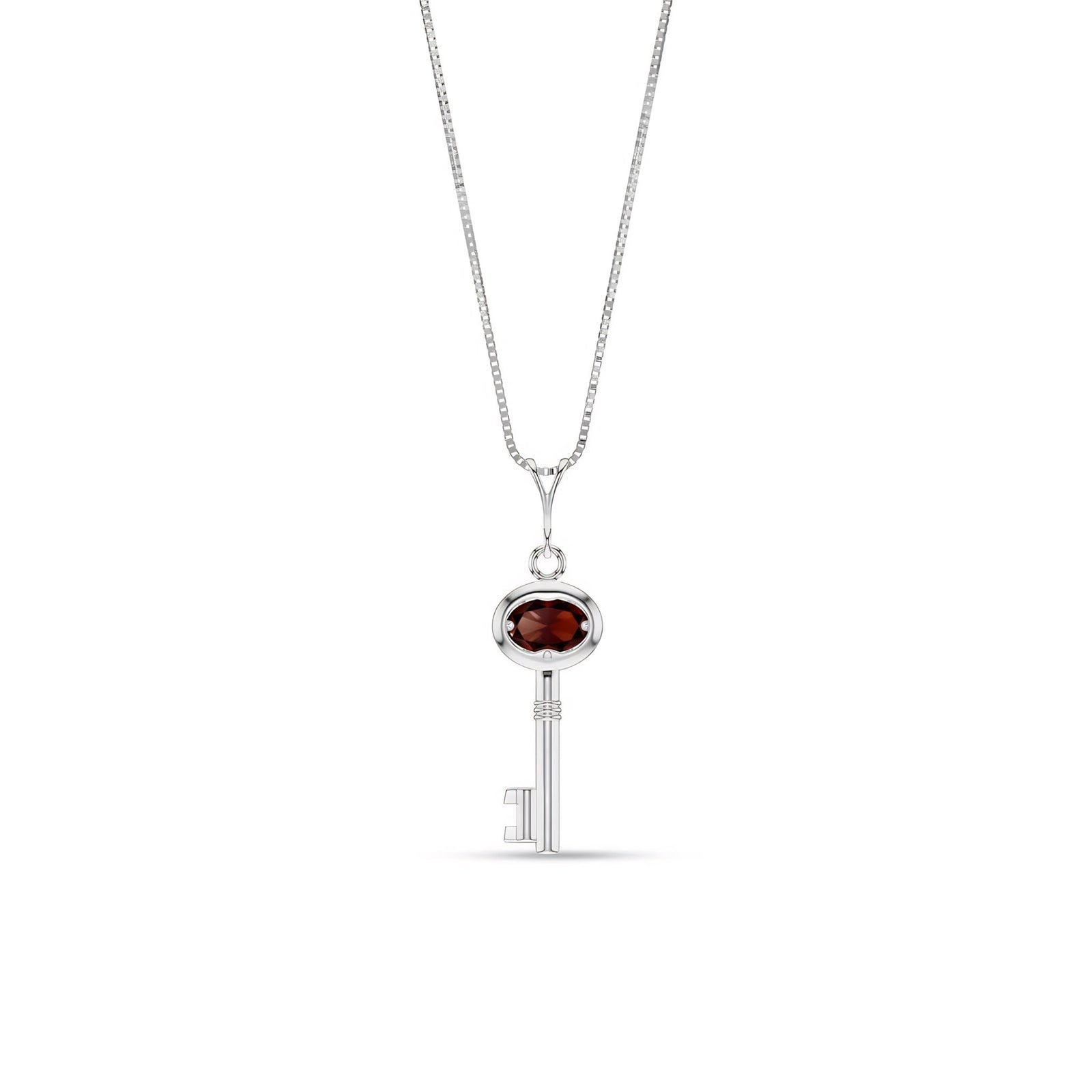 White Gold Pendant Necklace Amethyst 10K — Marcella