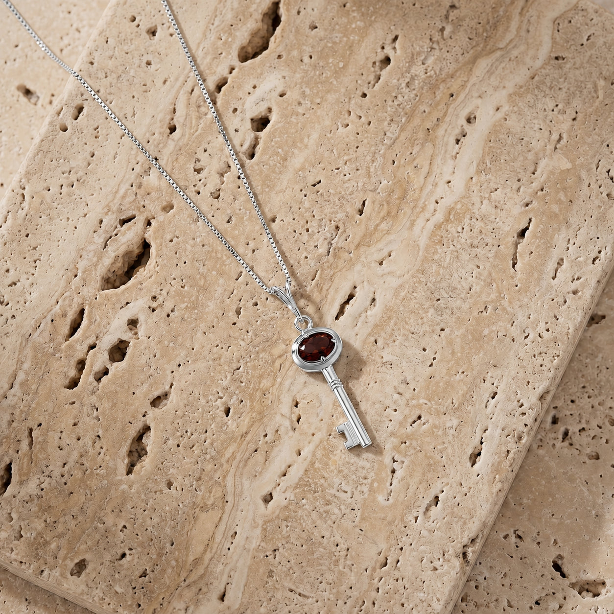 White Gold Pendant Necklace Amethyst 10K — Marcella