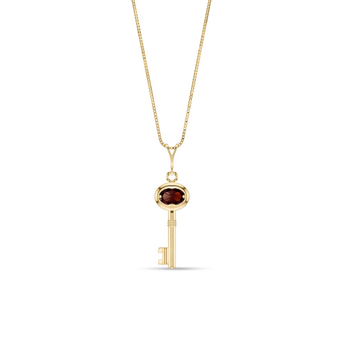 Yellow Gold Pendant Necklace Amethyst 10K — Marcella