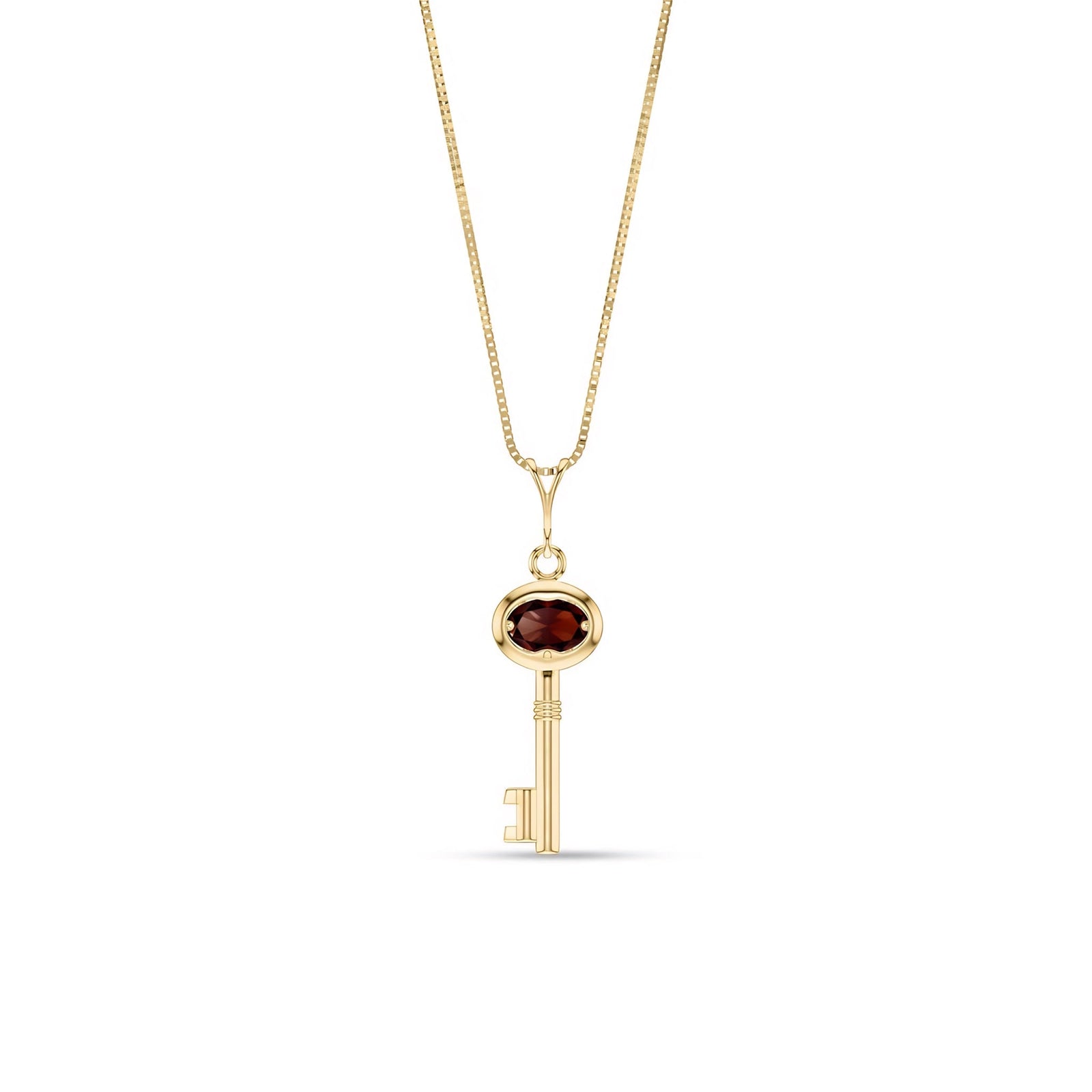 Yellow Gold Pendant Necklace Amethyst 10K — Marcella