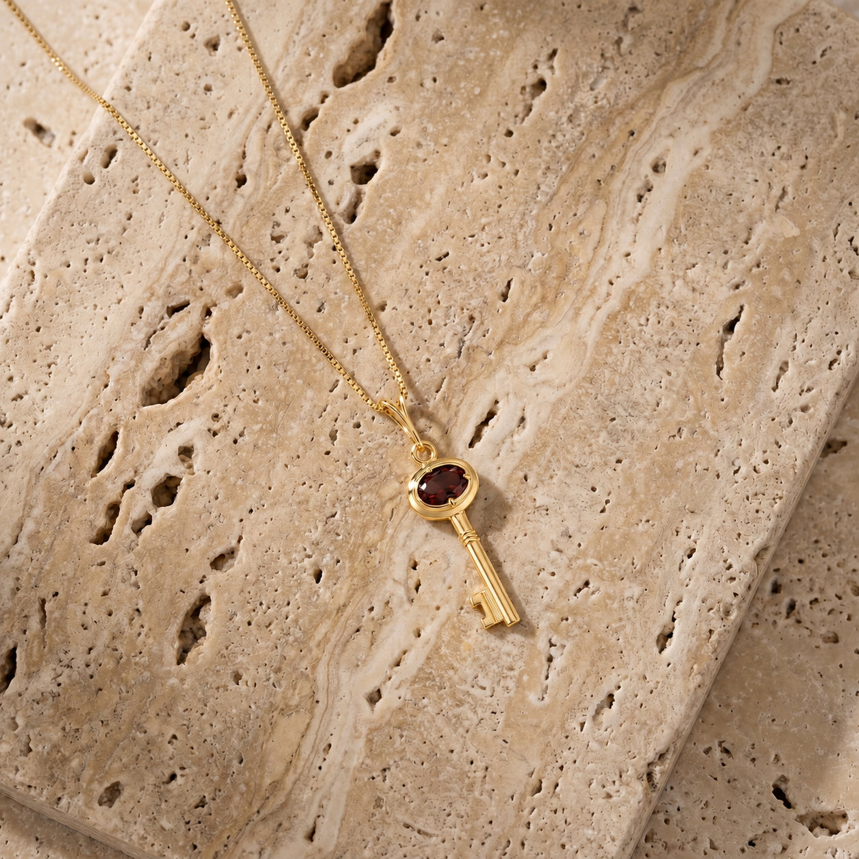 Yellow Gold Pendant Necklace Amethyst 10K — Marcella