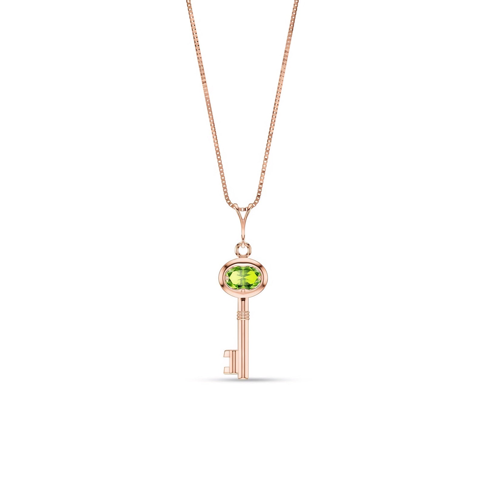 Rose Gold Pendant Necklace Pink Topaz 10K — Marcella