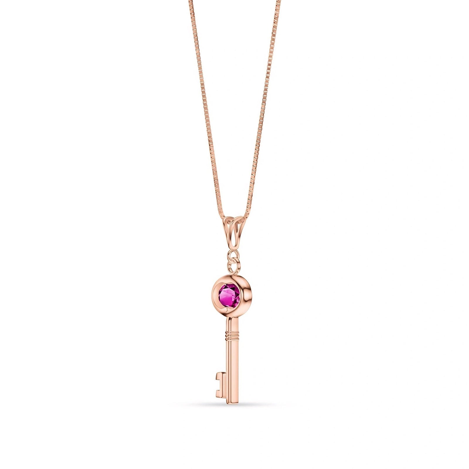 Rose Gold Pendant Necklace Pink Topaz 10K — Marcella
