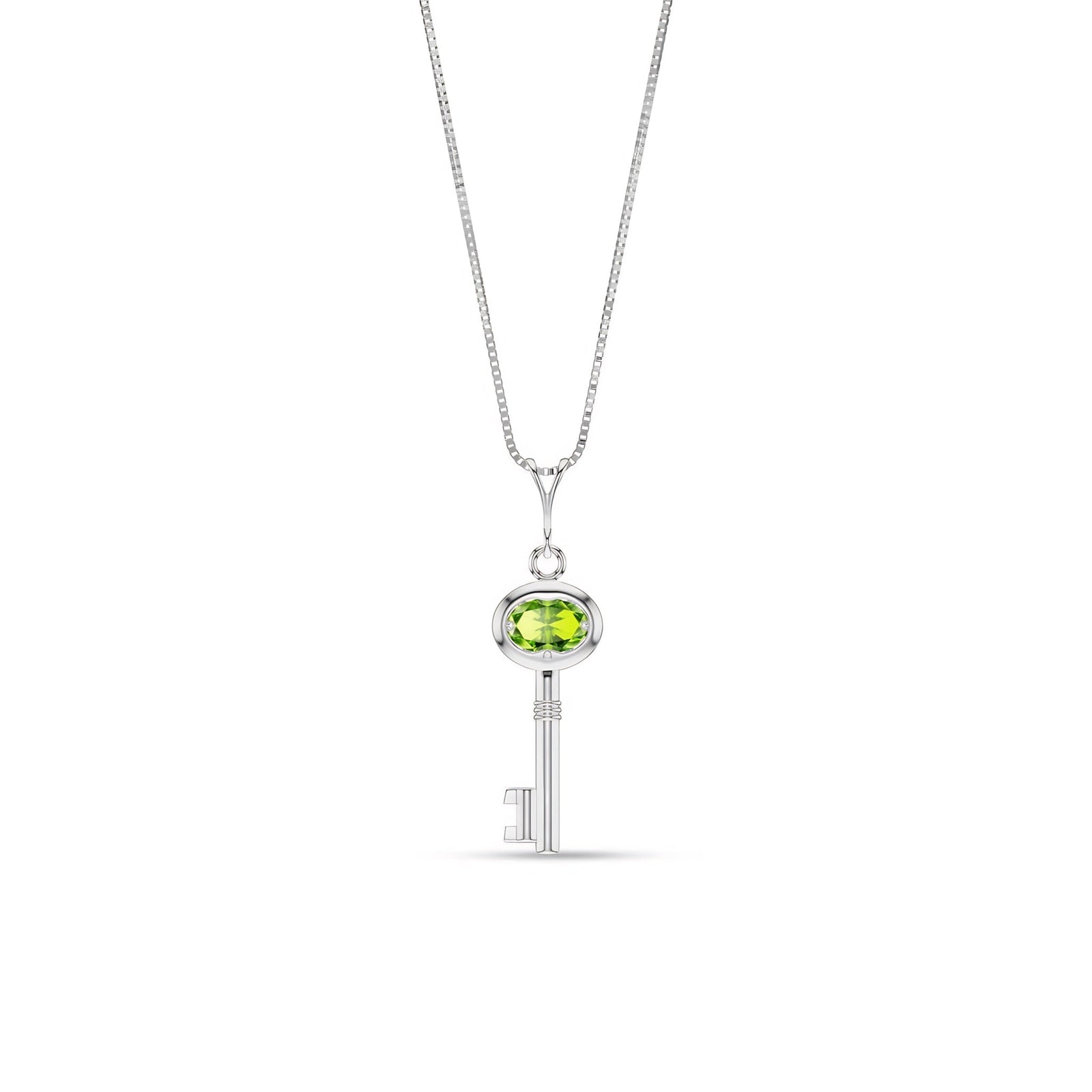White Gold Pendant Necklace Pink Topaz 10K — Marcella