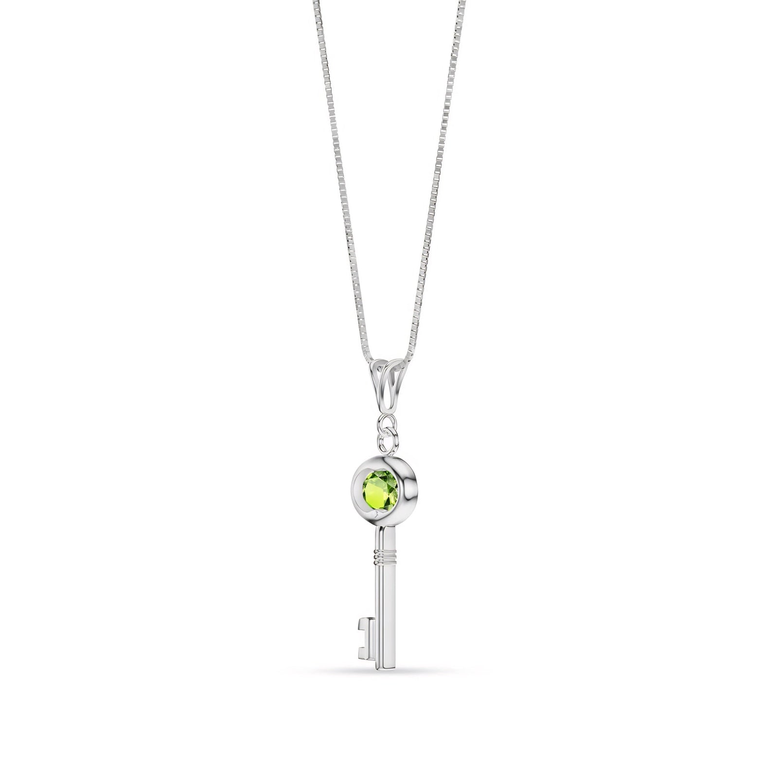 White Gold Pendant Necklace Pink Topaz 10K — Marcella