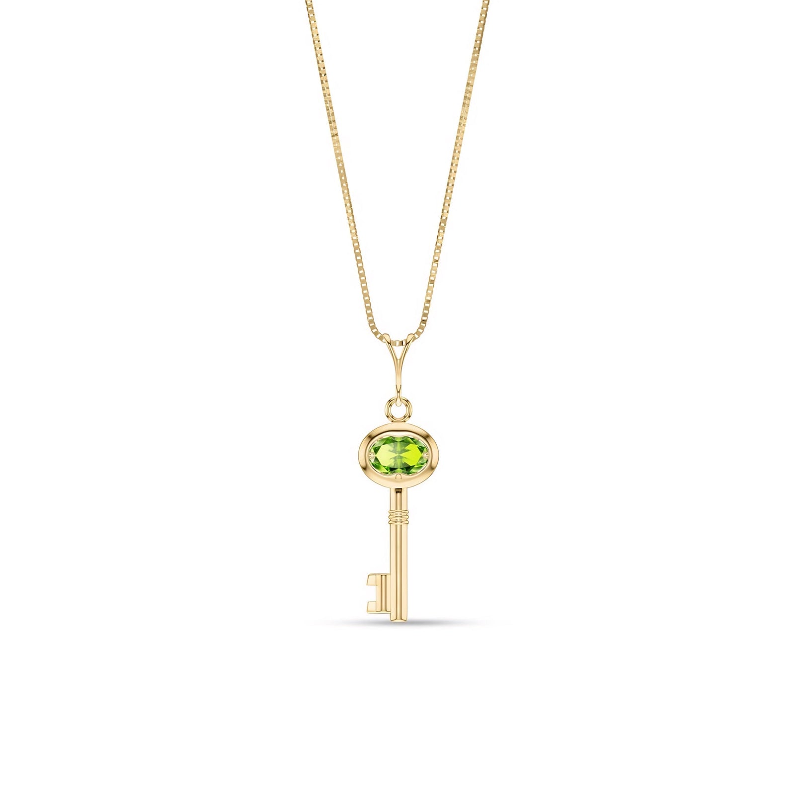 Yellow Gold Pendant Necklace Pink Topaz 10K — Marcella