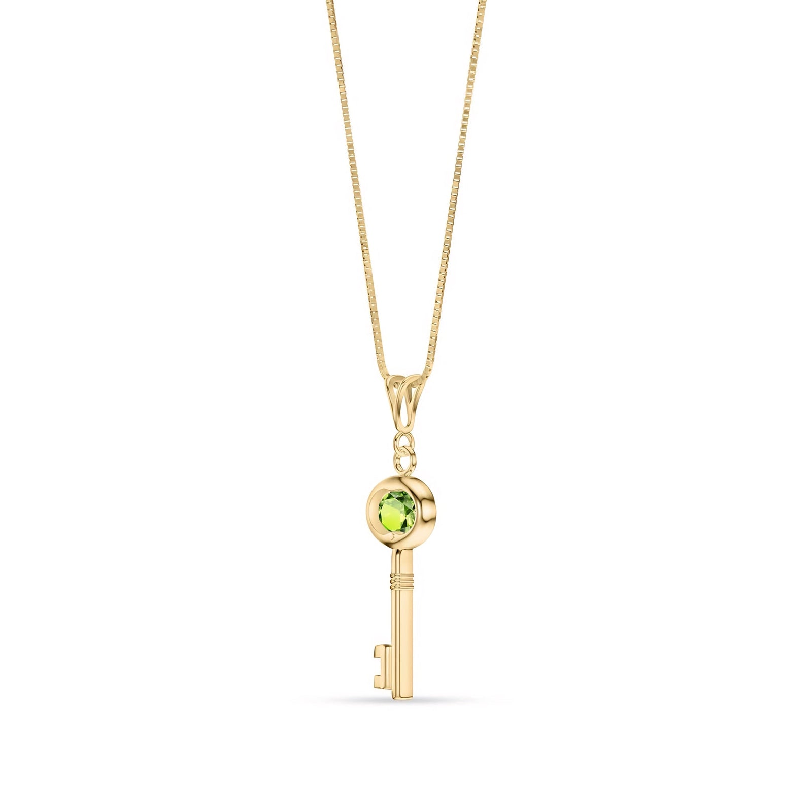 Yellow Gold Pendant Necklace Pink Topaz 10K — Marcella