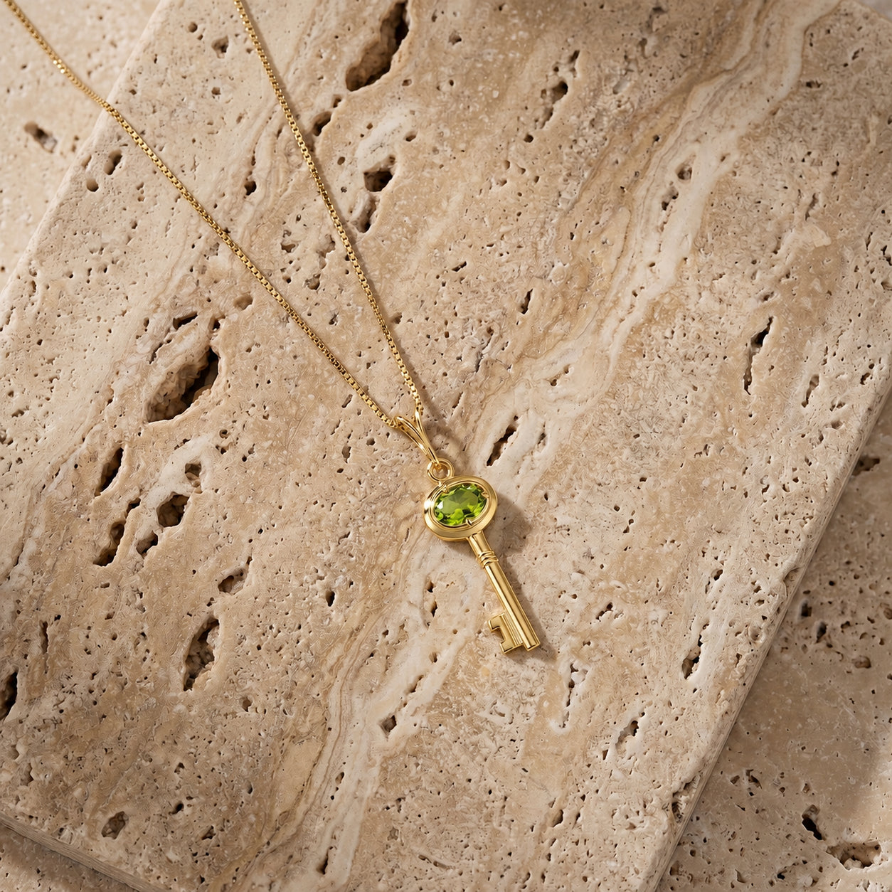 Yellow Gold Pendant Necklace Pink Topaz 10K — Marcella