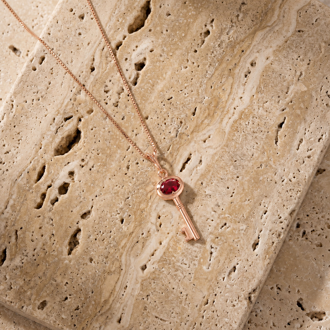 Rose Gold Pendant Necklace Tanzanite 10K — Marcella