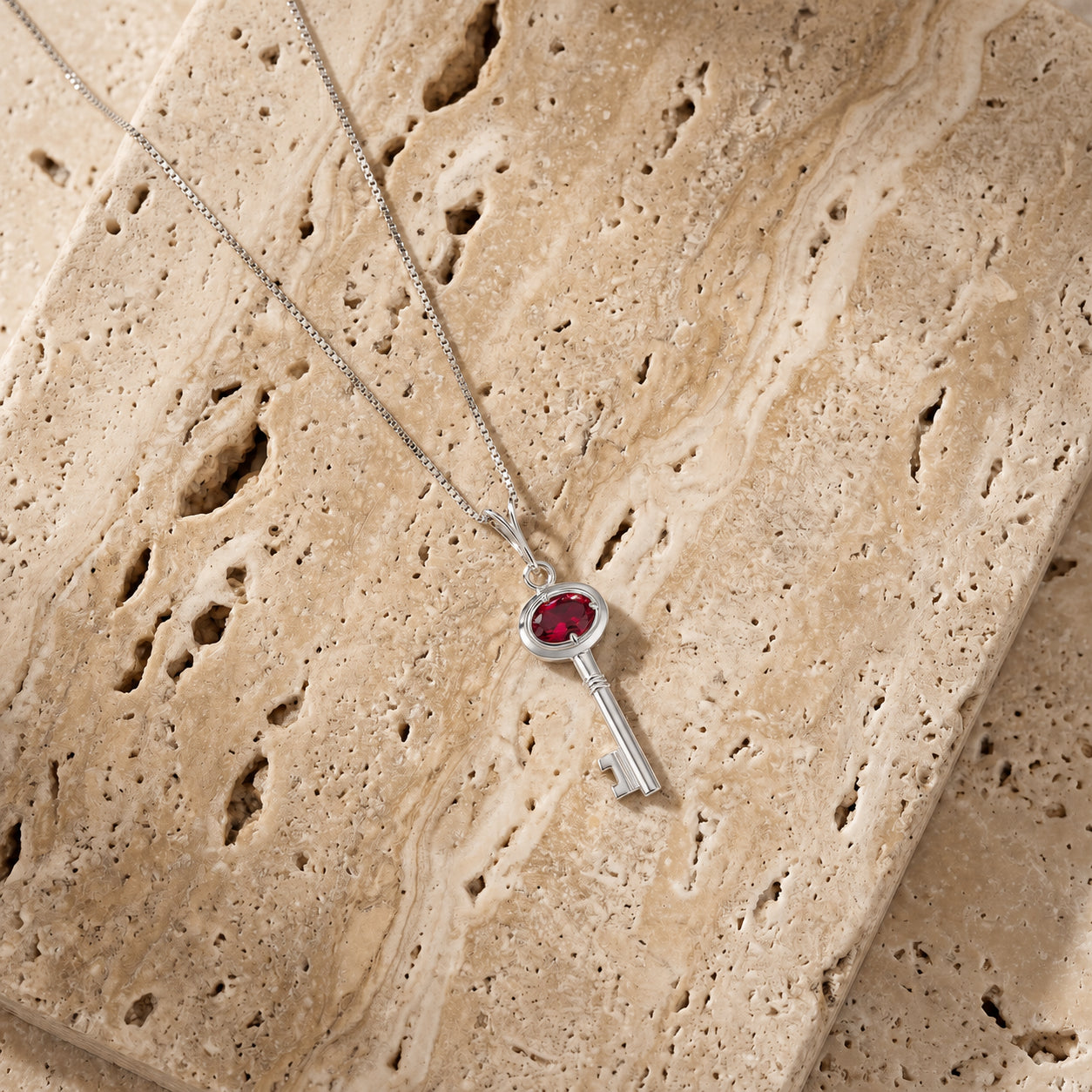White Gold Pendant Necklace Tanzanite 10K — Marcella