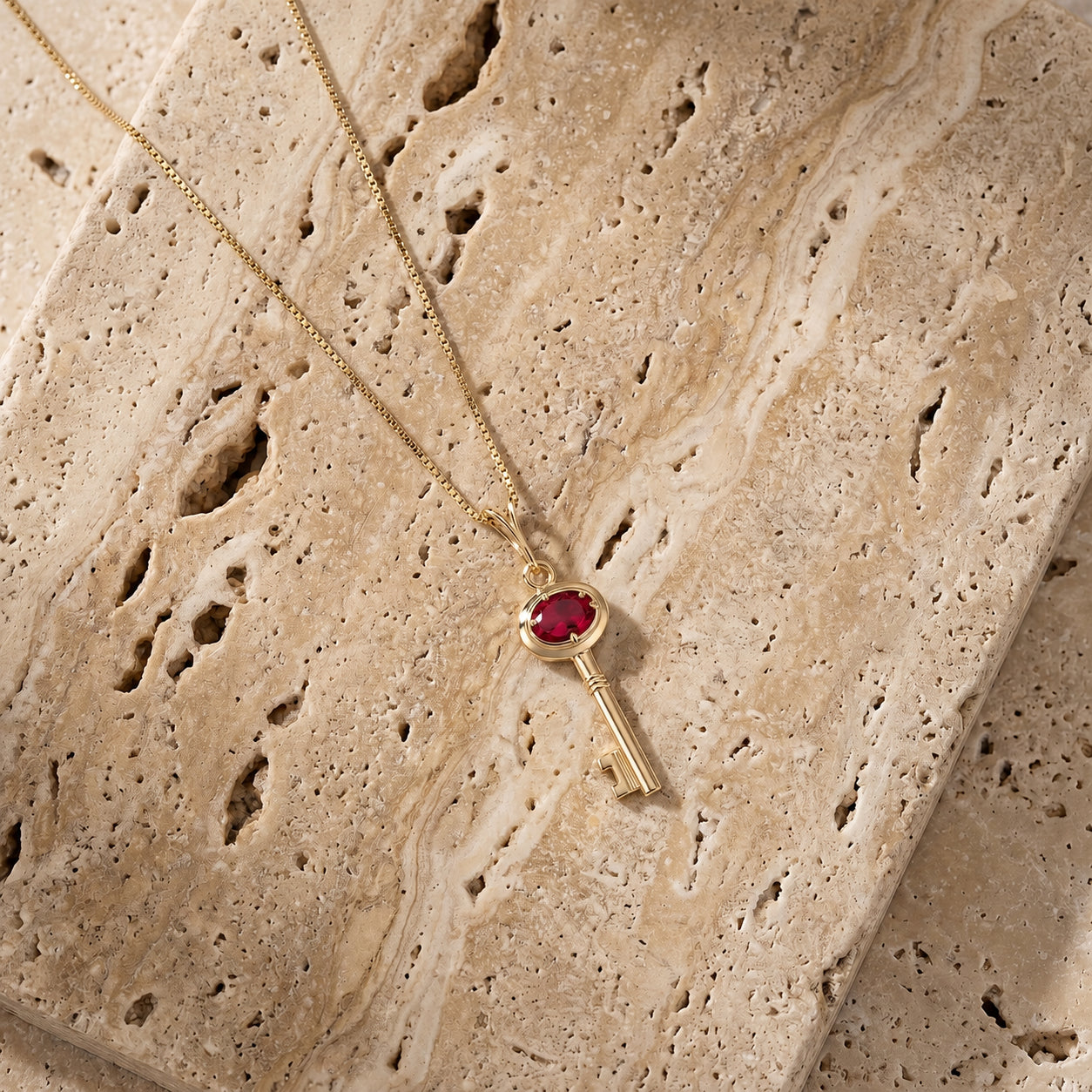 Yellow Gold Pendant Necklace Tanzanite 10K — Marcella
