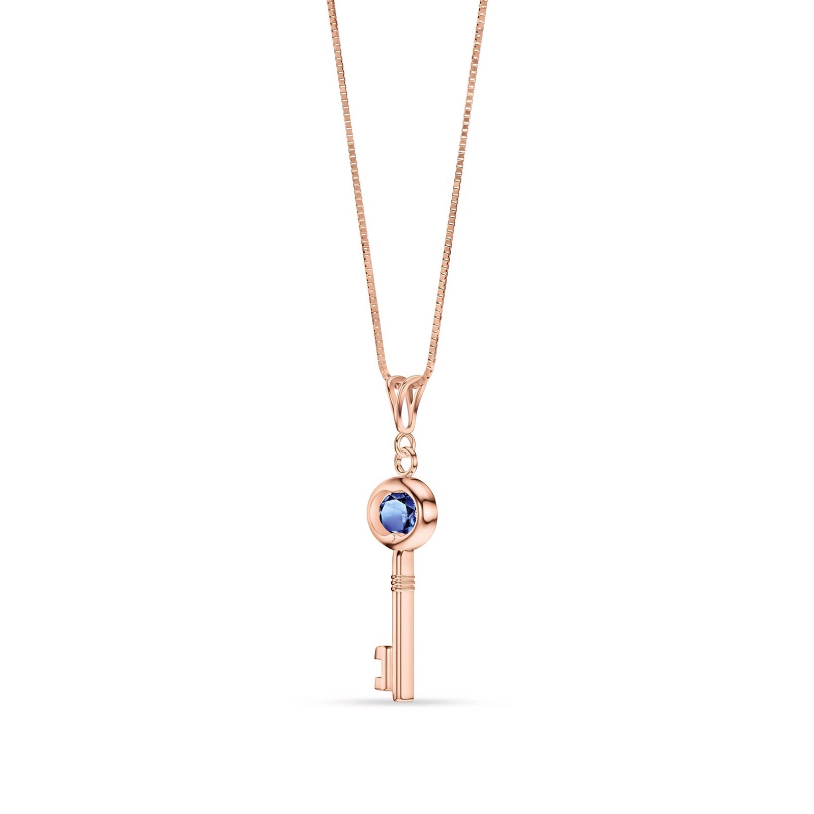 Rose Gold Pendant Necklace Ruby 10K — Marcella
