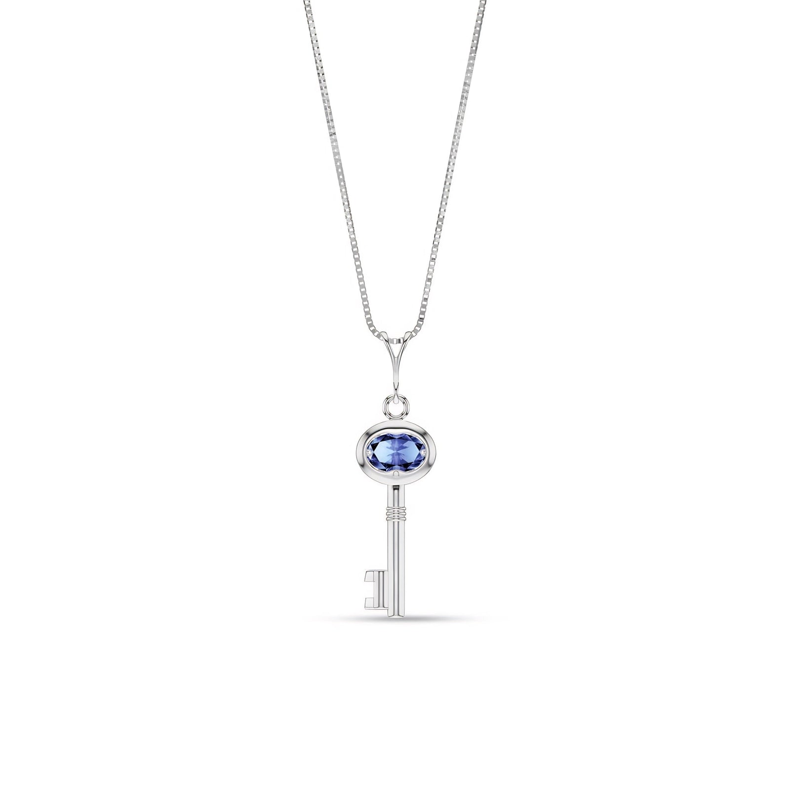 White Gold Pendant Necklace Ruby 10K — Marcella
