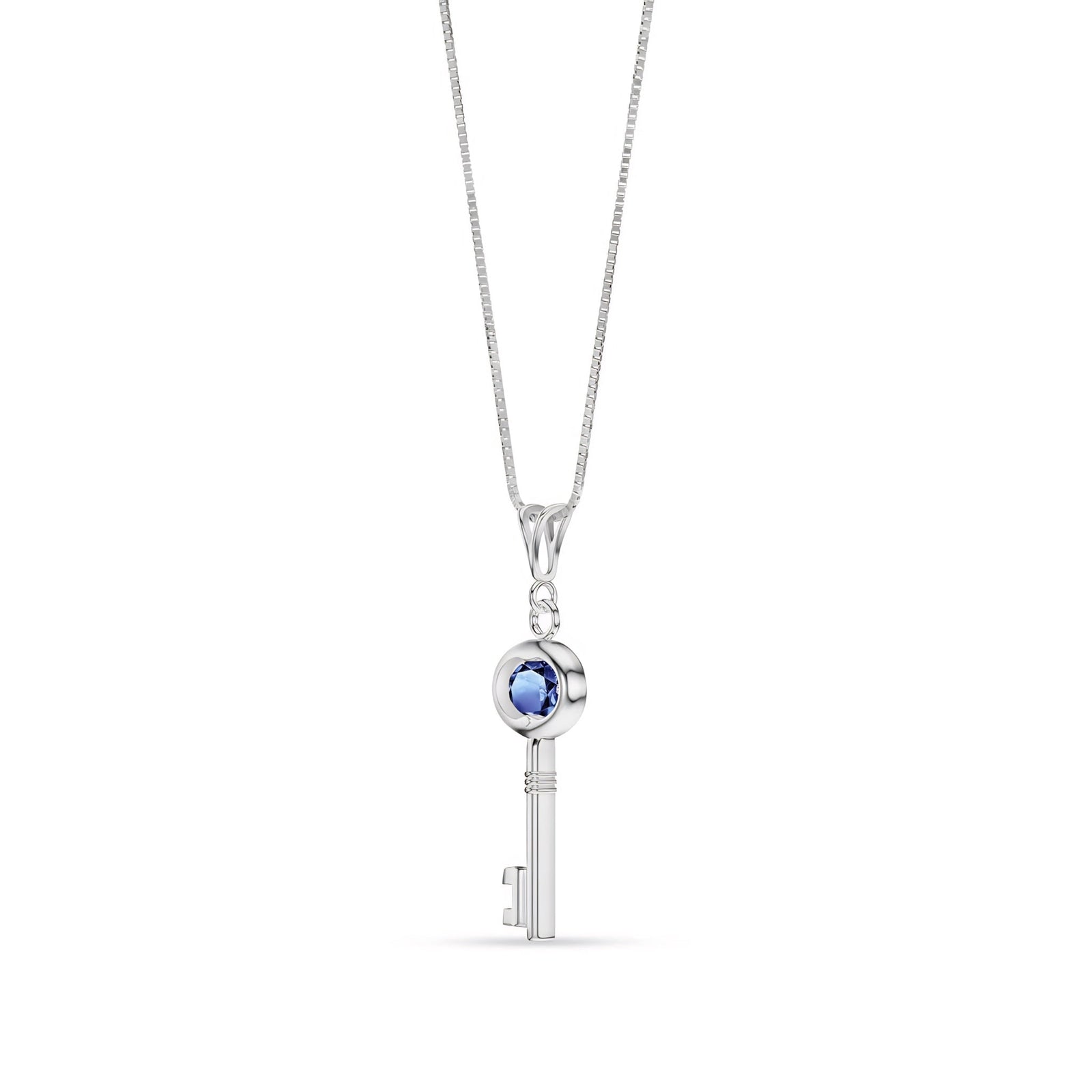 White Gold Pendant Necklace Ruby 10K — Marcella