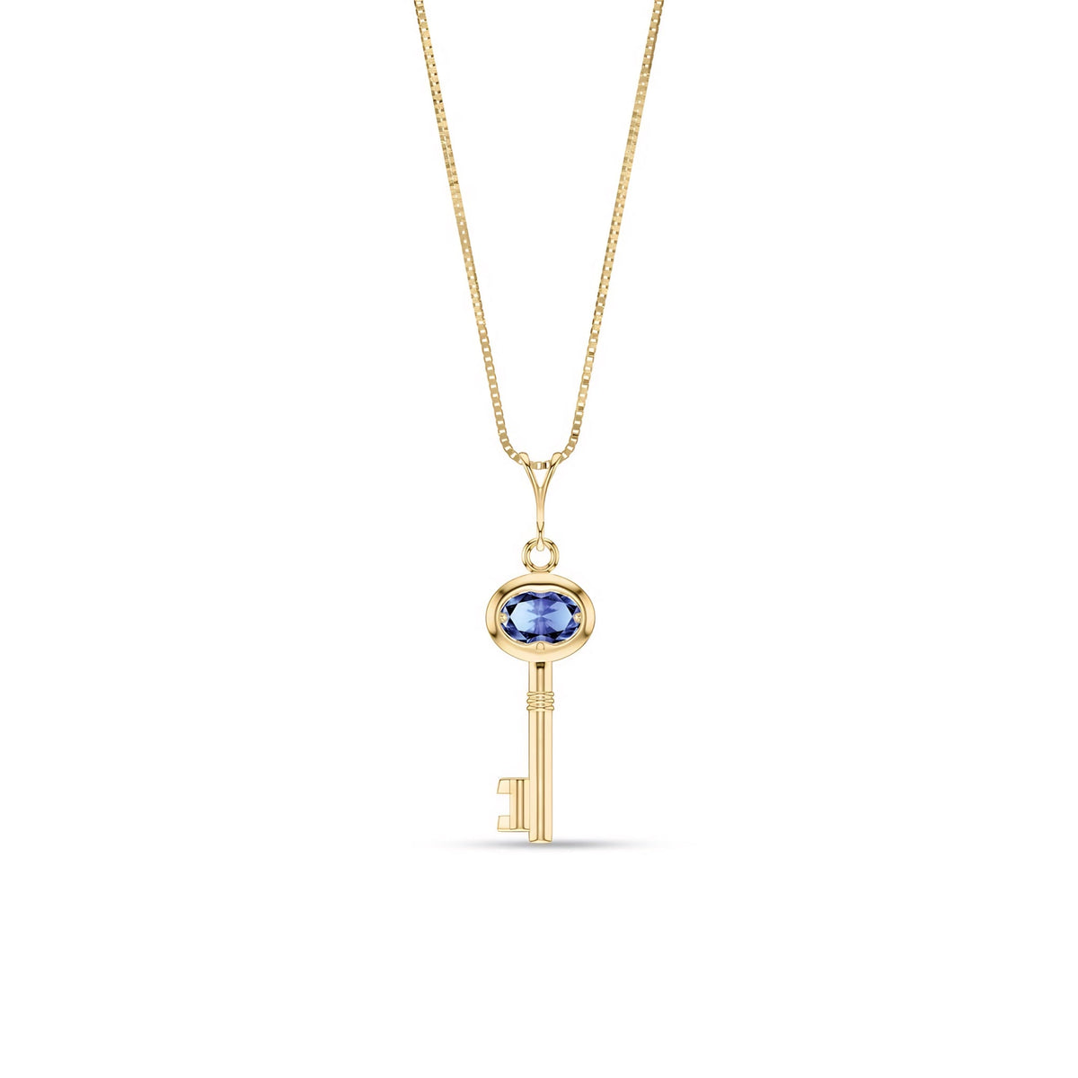 Yellow Gold Pendant Necklace Ruby 10K — Marcella