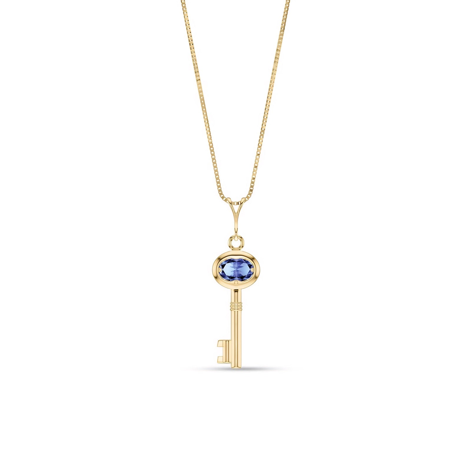 Yellow Gold Pendant Necklace Ruby 10K — Marcella