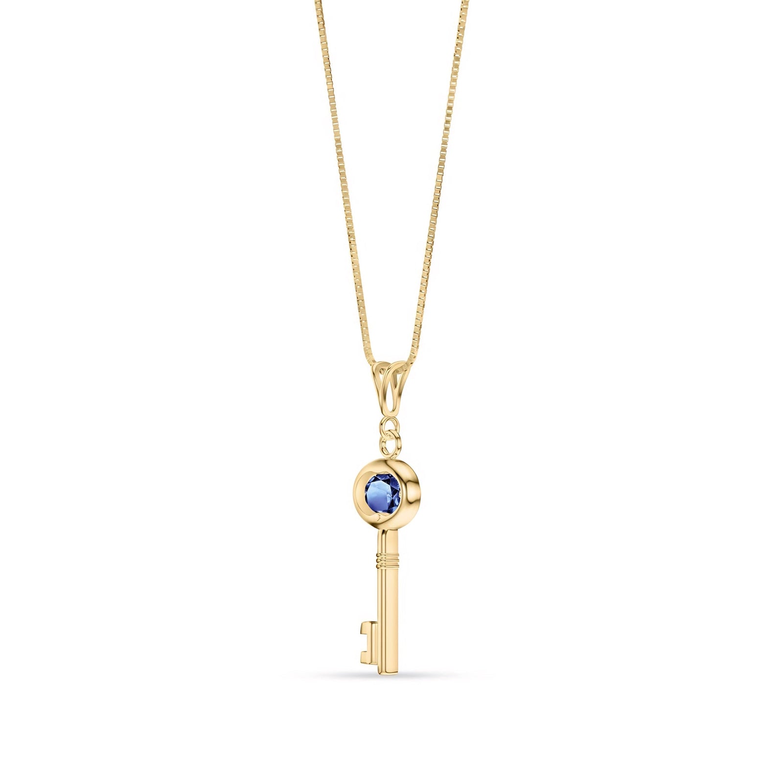 Yellow Gold Pendant Necklace Ruby 10K — Marcella