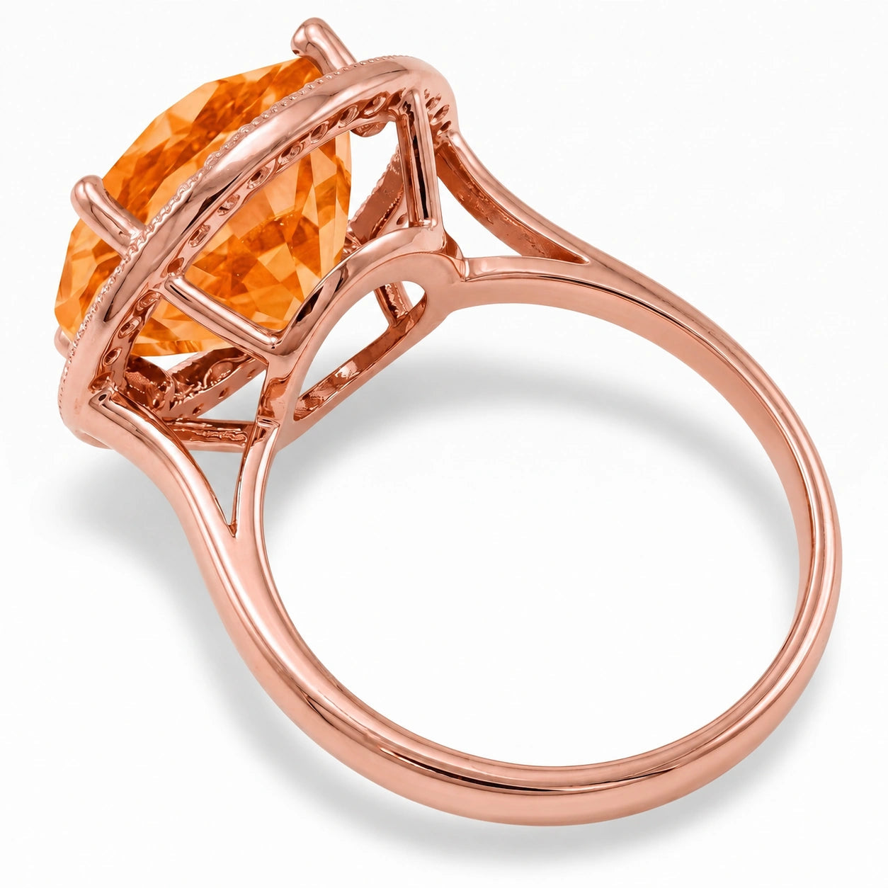 Rose Gold Ring Citrine 10K — Eleonora