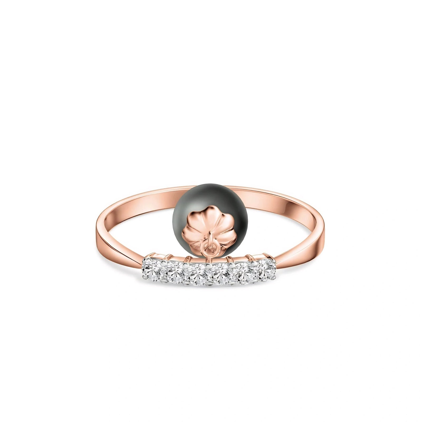 Rose Gold Black Pearl & Diamond — Vitalba