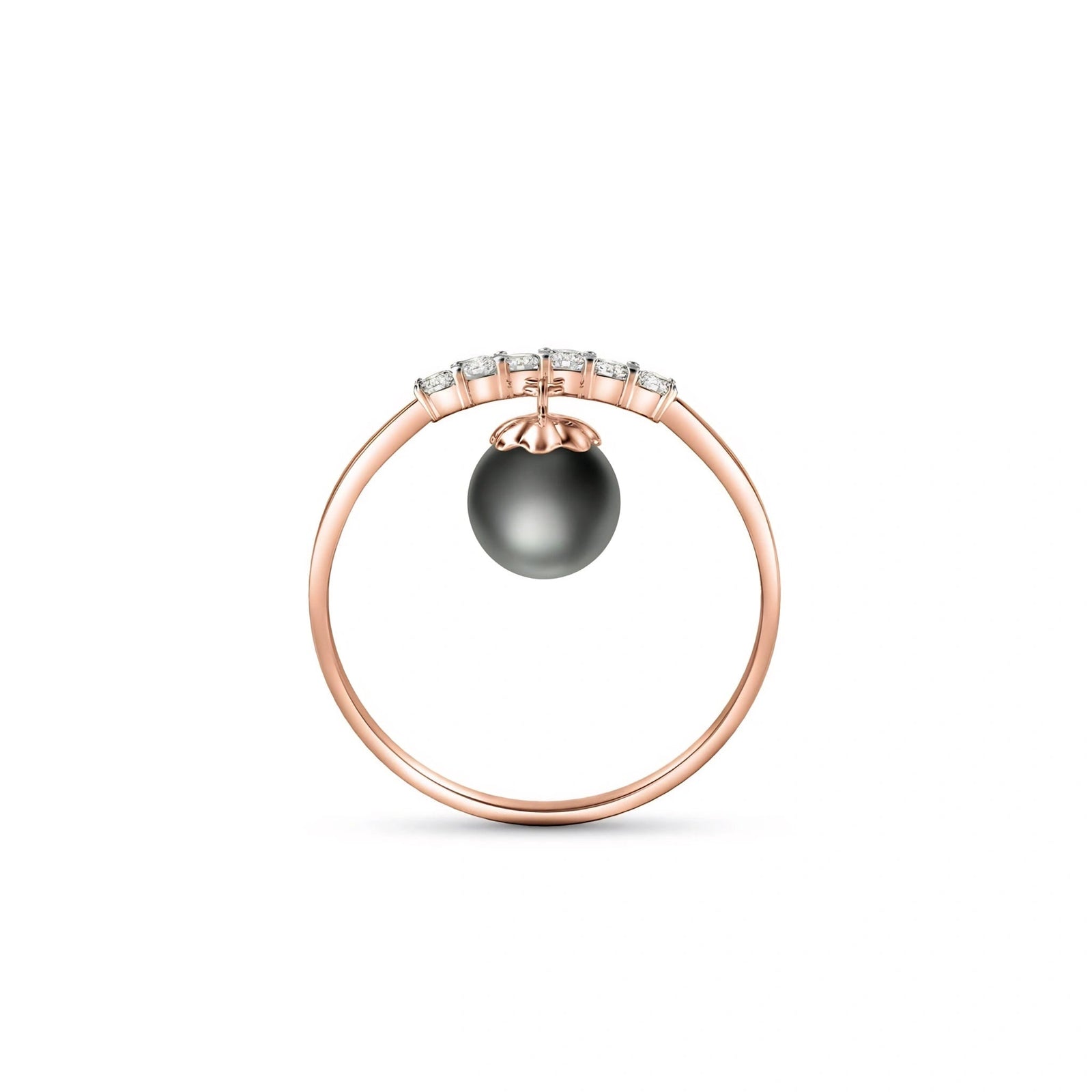 Rose Gold Black Pearl & Diamond — Vitalba