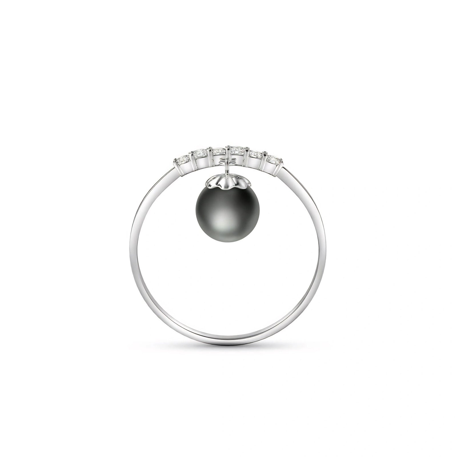 White Gold Black Pearl & Diamond — Vitalba