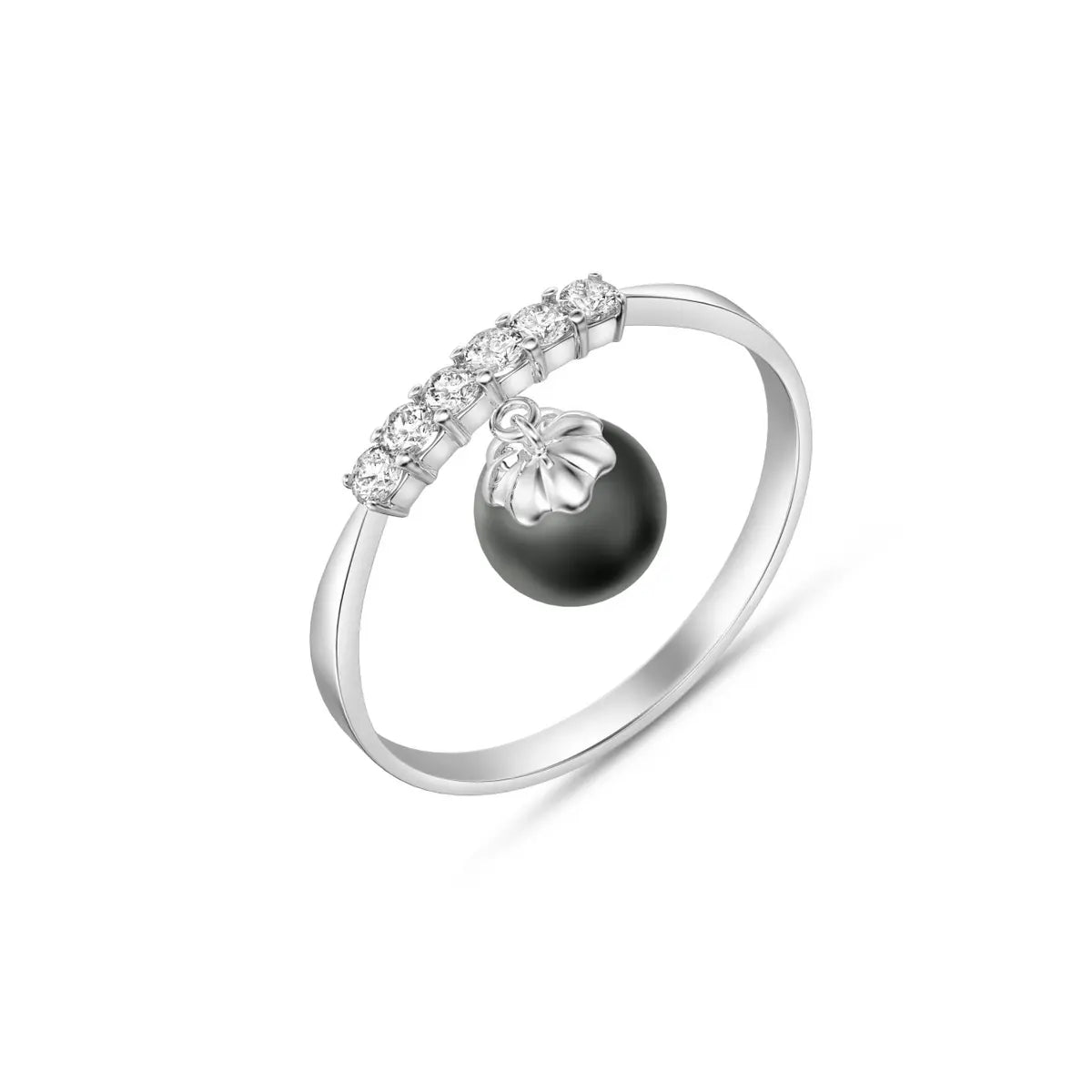 White Gold Black Pearl & Diamond — Vitalba